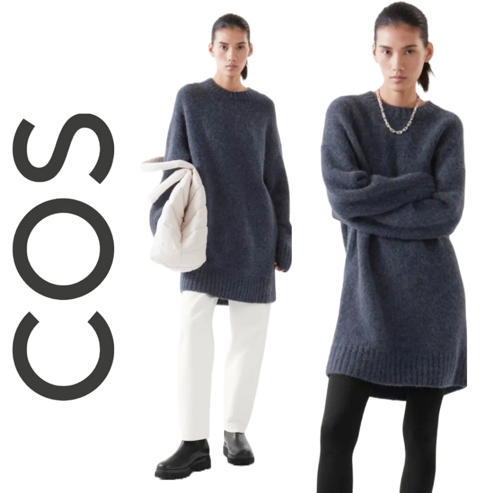 XS-Med COS Alpaca Wool Sweater Dress Tunic
